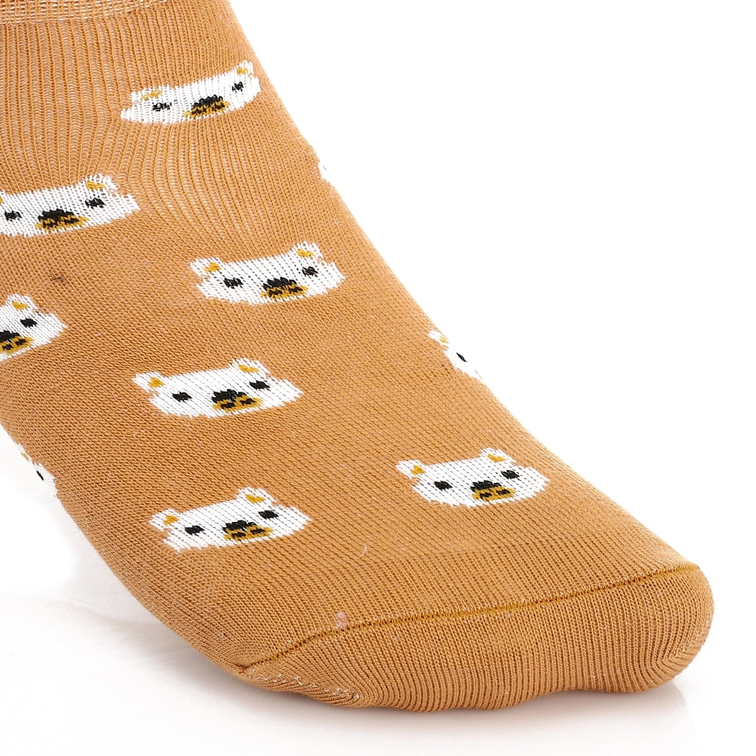 Women Socket Socks with Printed - Beige - Image 6