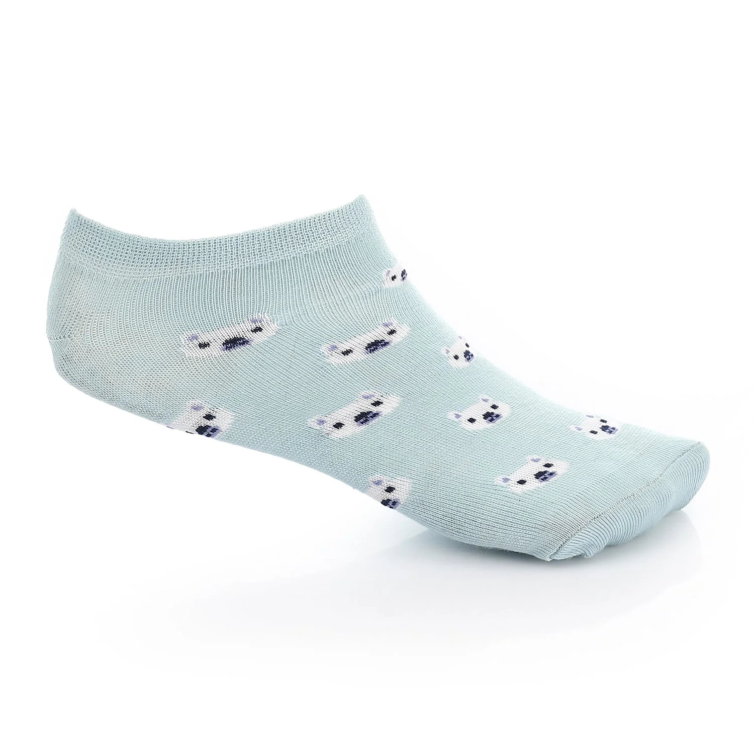 Women Socket Socks with Printed - Blue - Image 3
