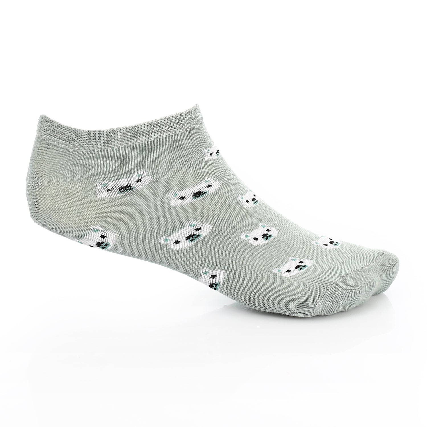 Women Socket Socks with Printed - Mint - Image 3