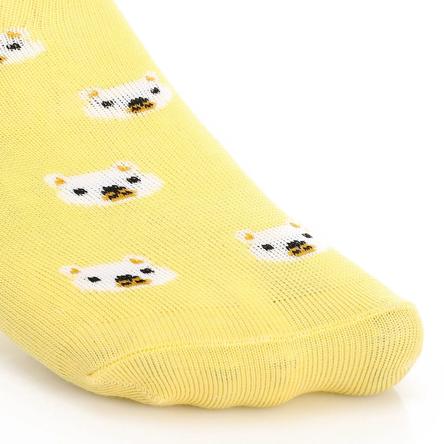 Women Socket Socks with Printed - Yellow - Image 6