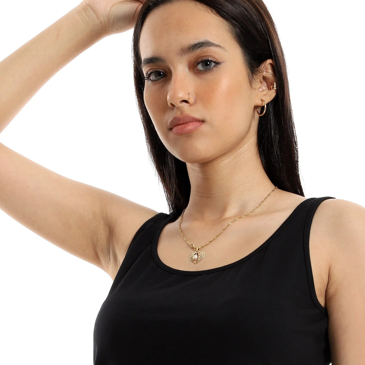 Women Tank Top Wide Strap - Black - Image 5