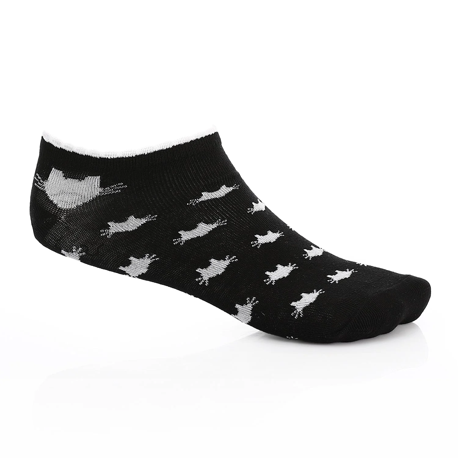 Womens Ankle Socks - Low-Cut - Black - Image 3