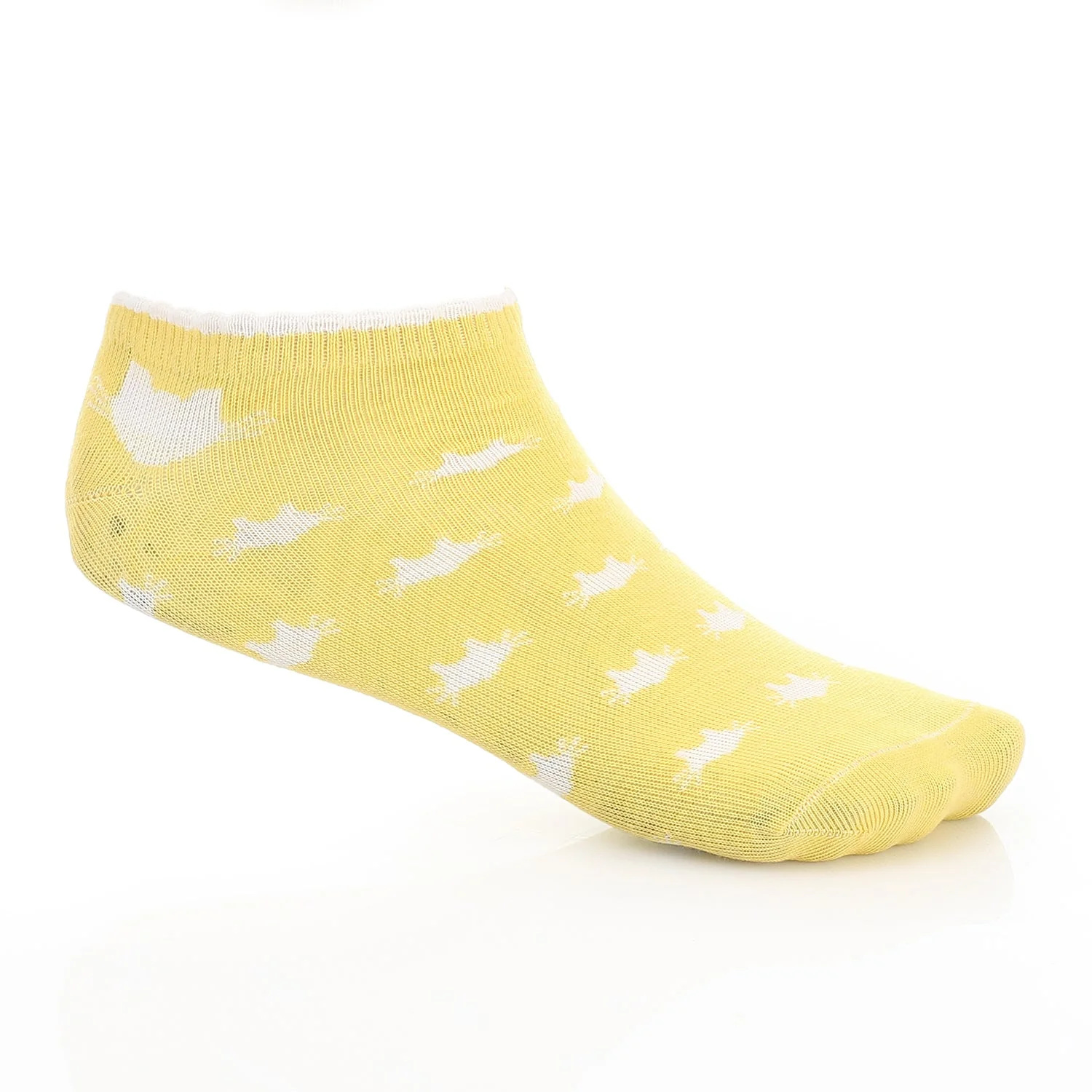 Womens Ankle Socks - Low-Cut - Yellow - Image 3