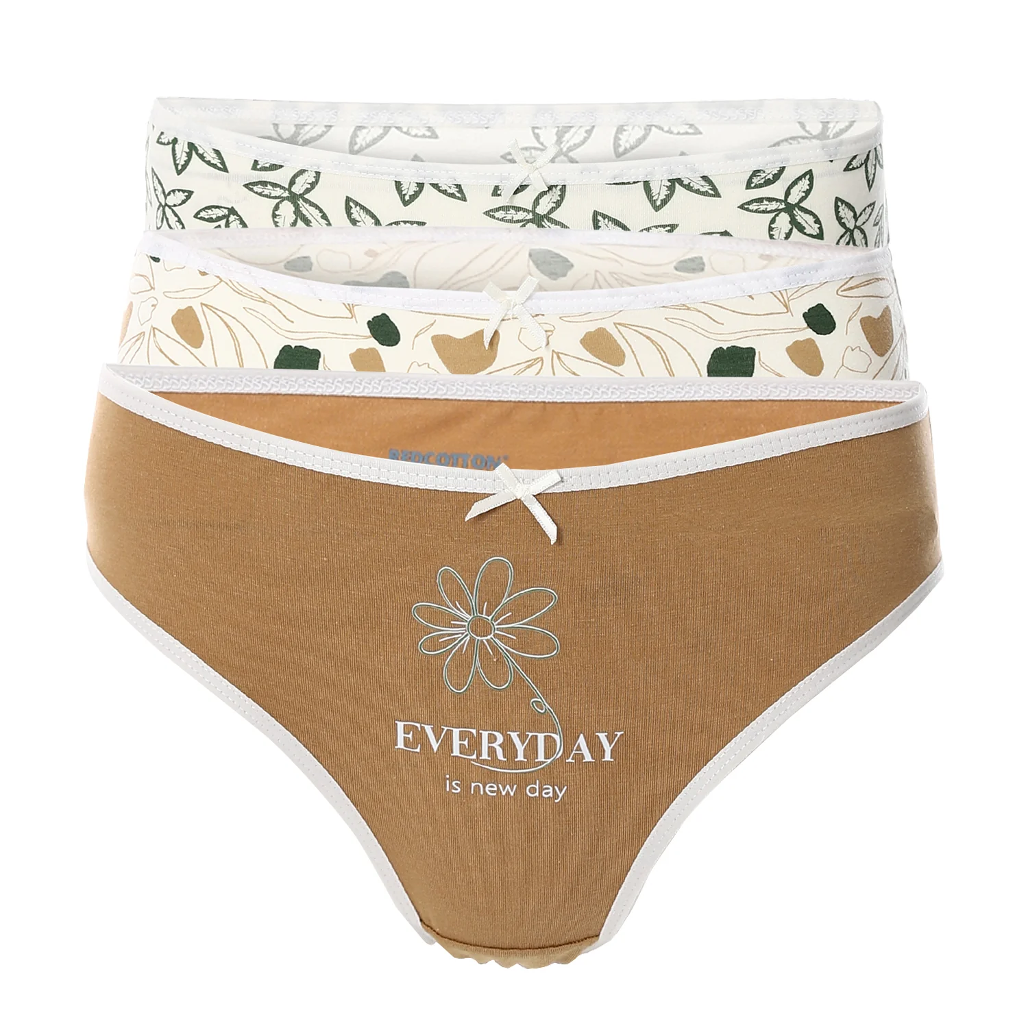 Womens Bikini Underwear Set - 3-Piece In Multiple Colors