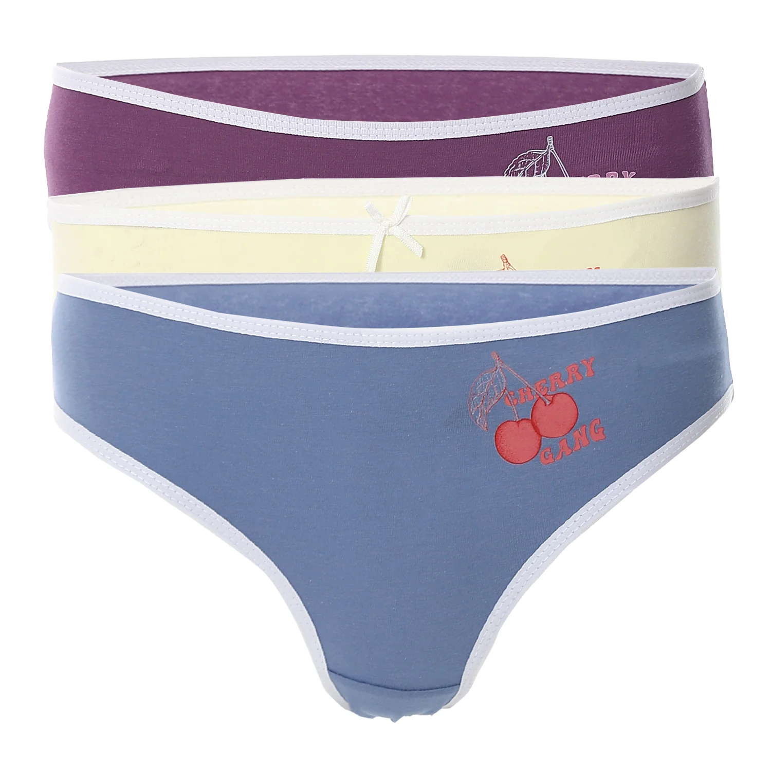Womens Bikini Underwear Set - 3-Piece In Multiple Colors
