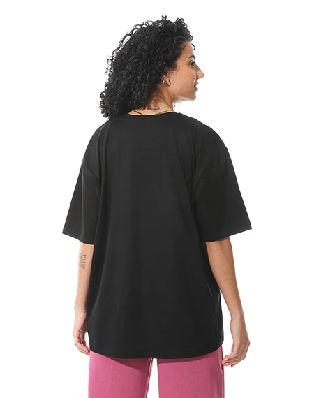 Women's Black T-shirt with White Cherry Bow Print - Image 6