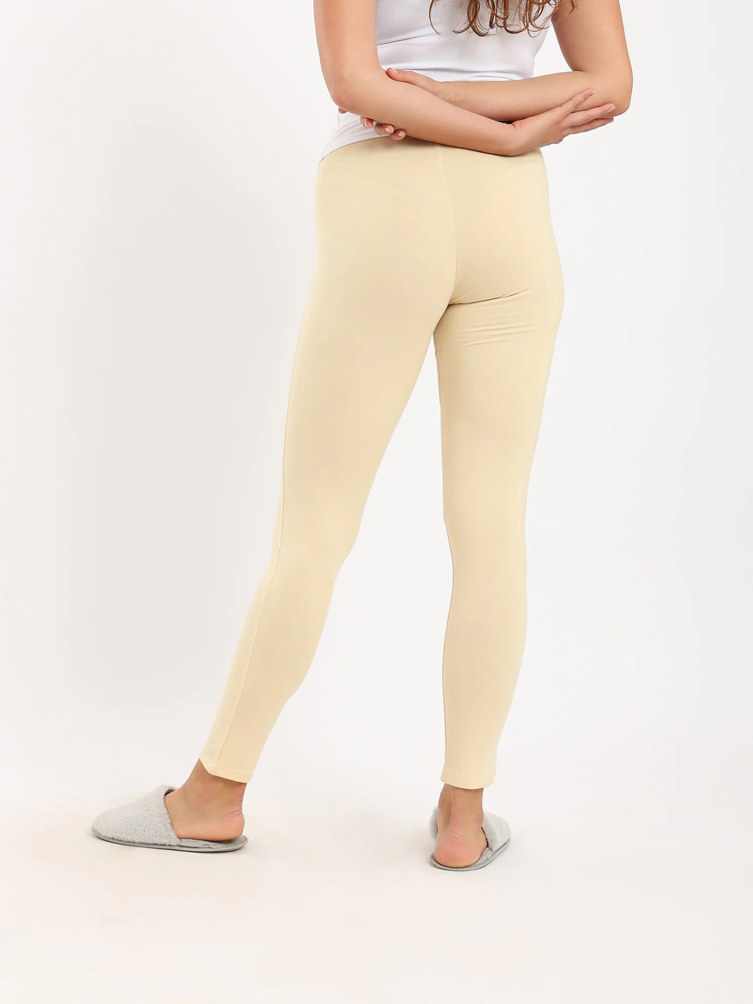 Womens Leggings For Comfort And Style - Beige - Image 2