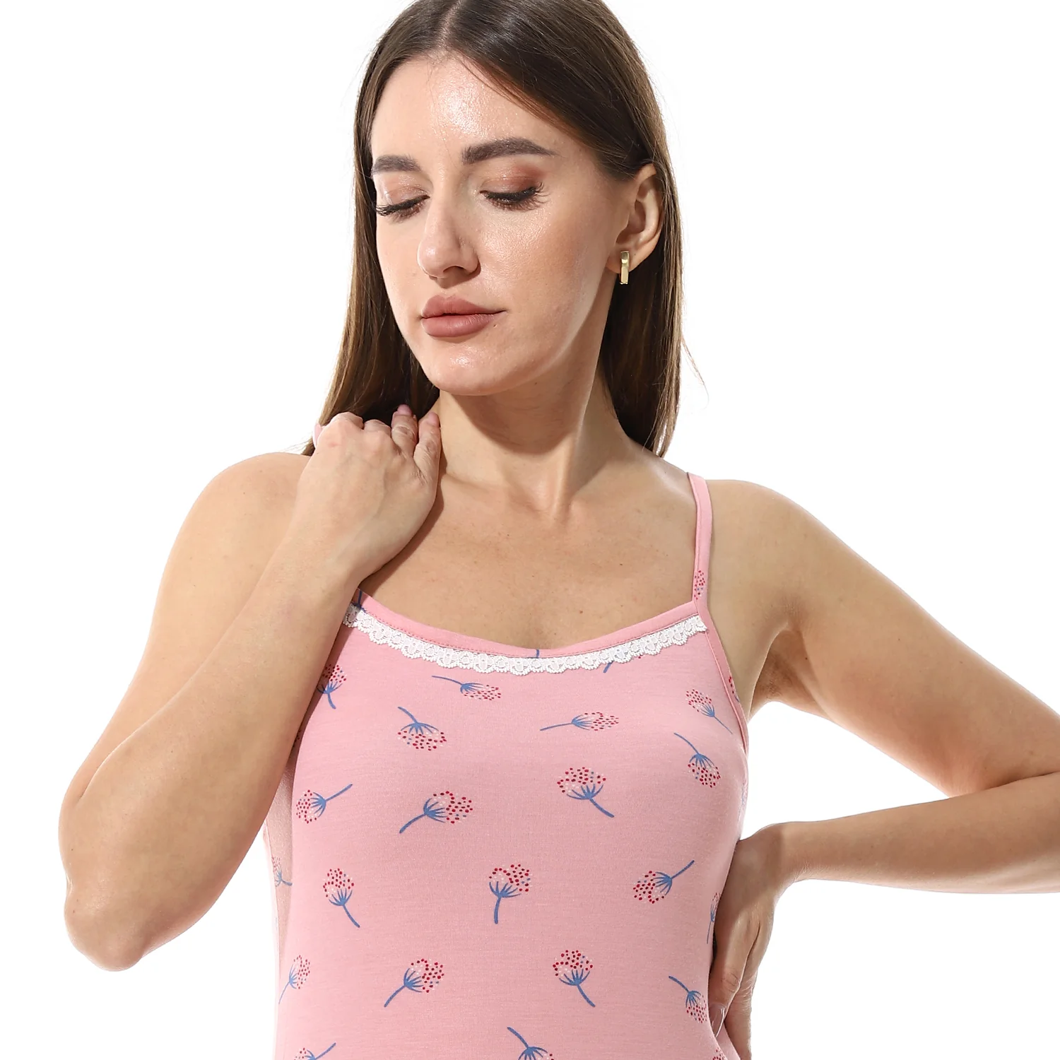 Womens Cotton Nightgowns - Soft, Lightweight, And Comfortable Sleepwear - Kashmir - Image 3
