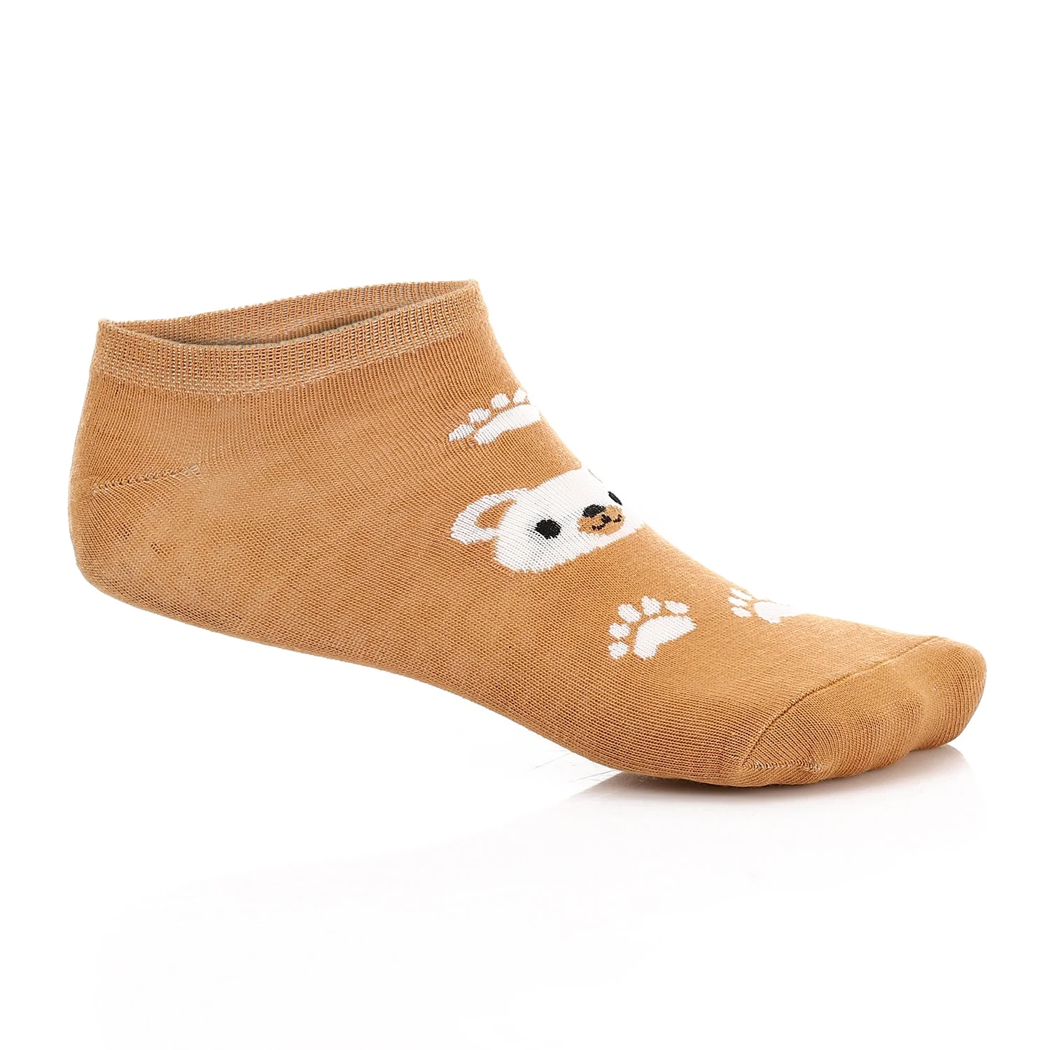 Womens No Show Socks - Beige - Image 3