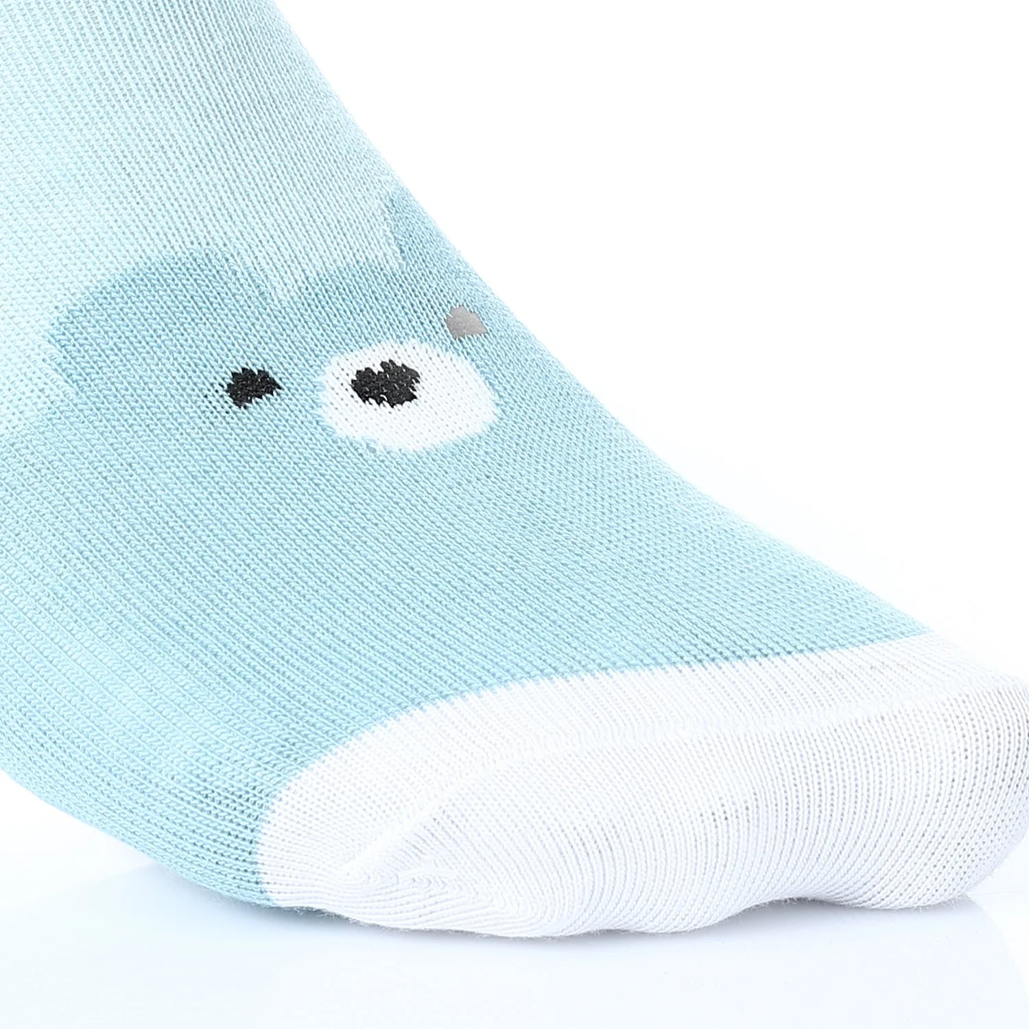 Womens No Show Socks With Drawings - Blue - Image 4
