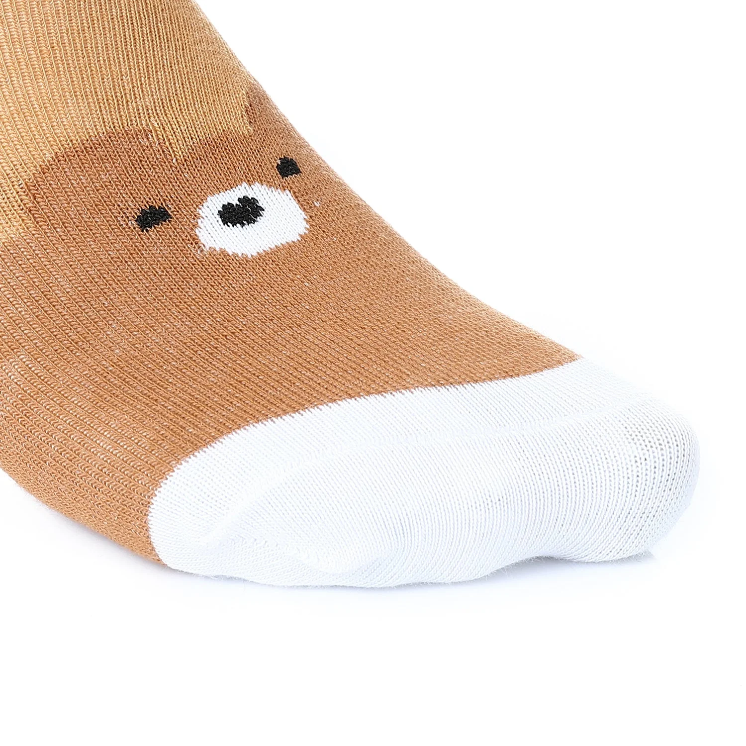 Womens No Show Socks With Drawings - Brown - Image 6
