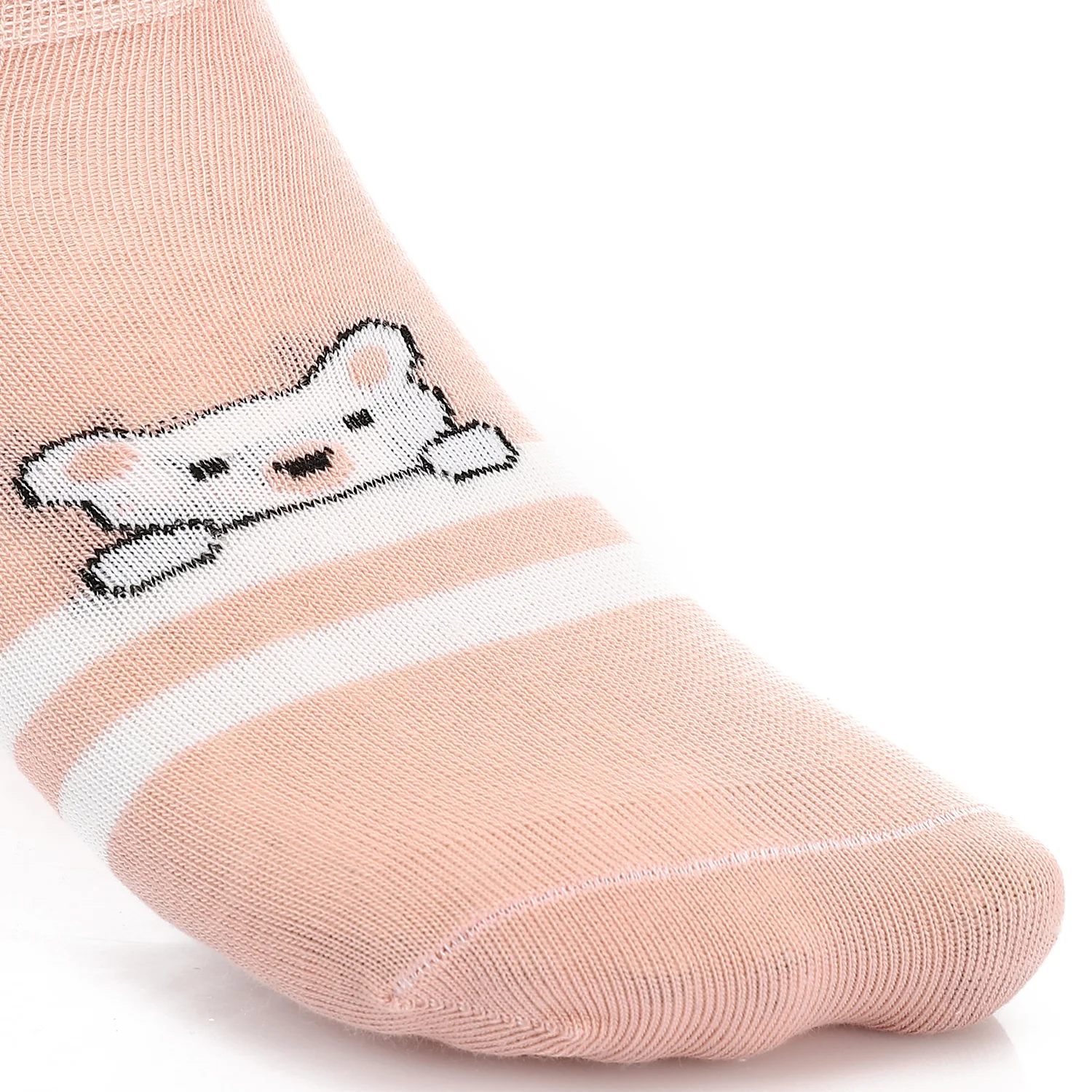 Womens No Show Socks With Drawings - Kashmir - Image 2