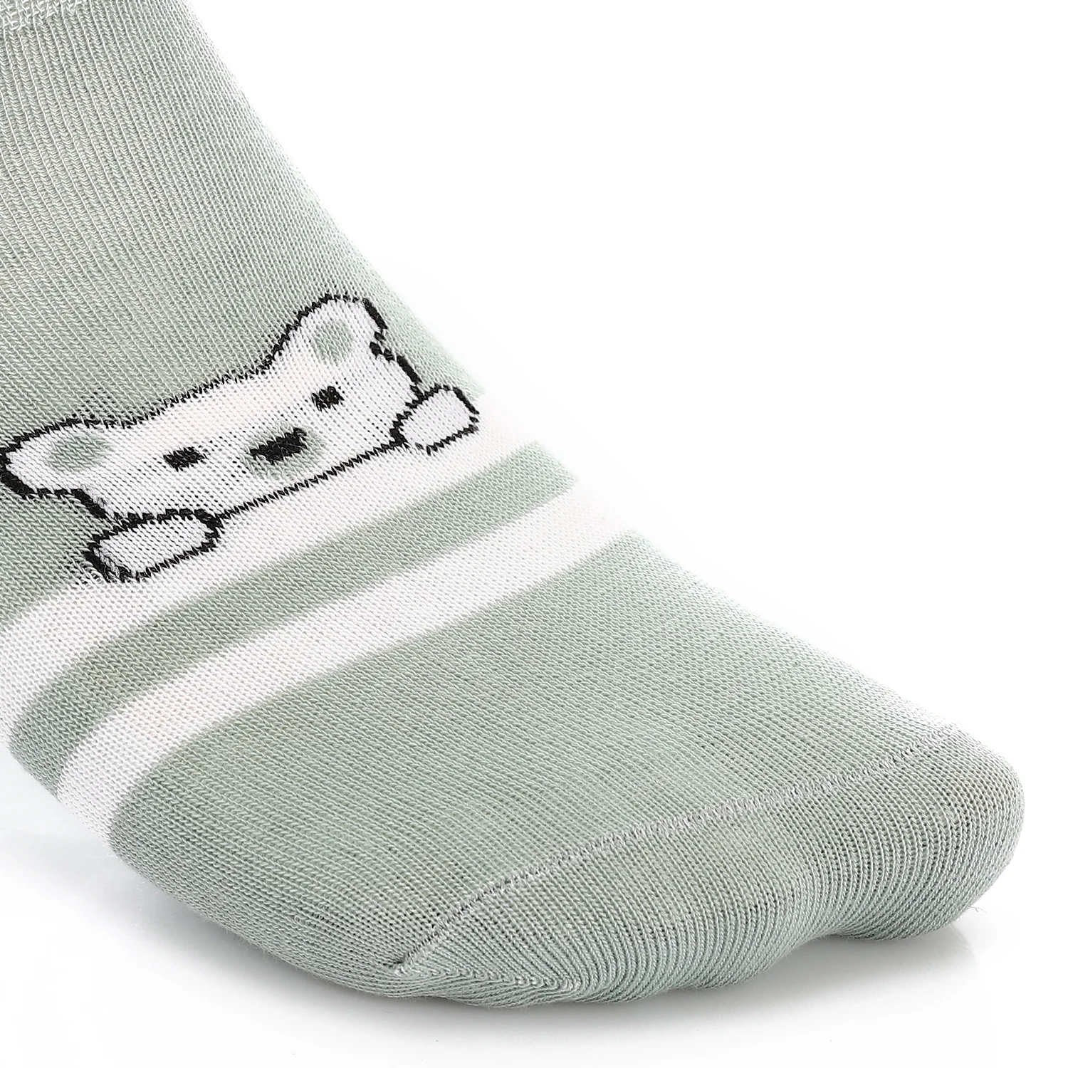 Womens No Show Socks With Drawings - Mint - Image 2