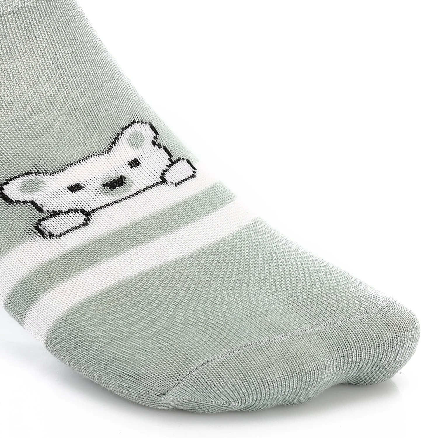 Womens No Show Socks With Drawings - Mint - Image 4