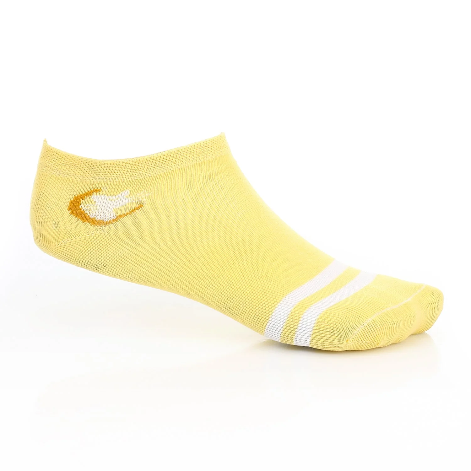 Womens No Show Socks With Drawings - Yellow - Image 3