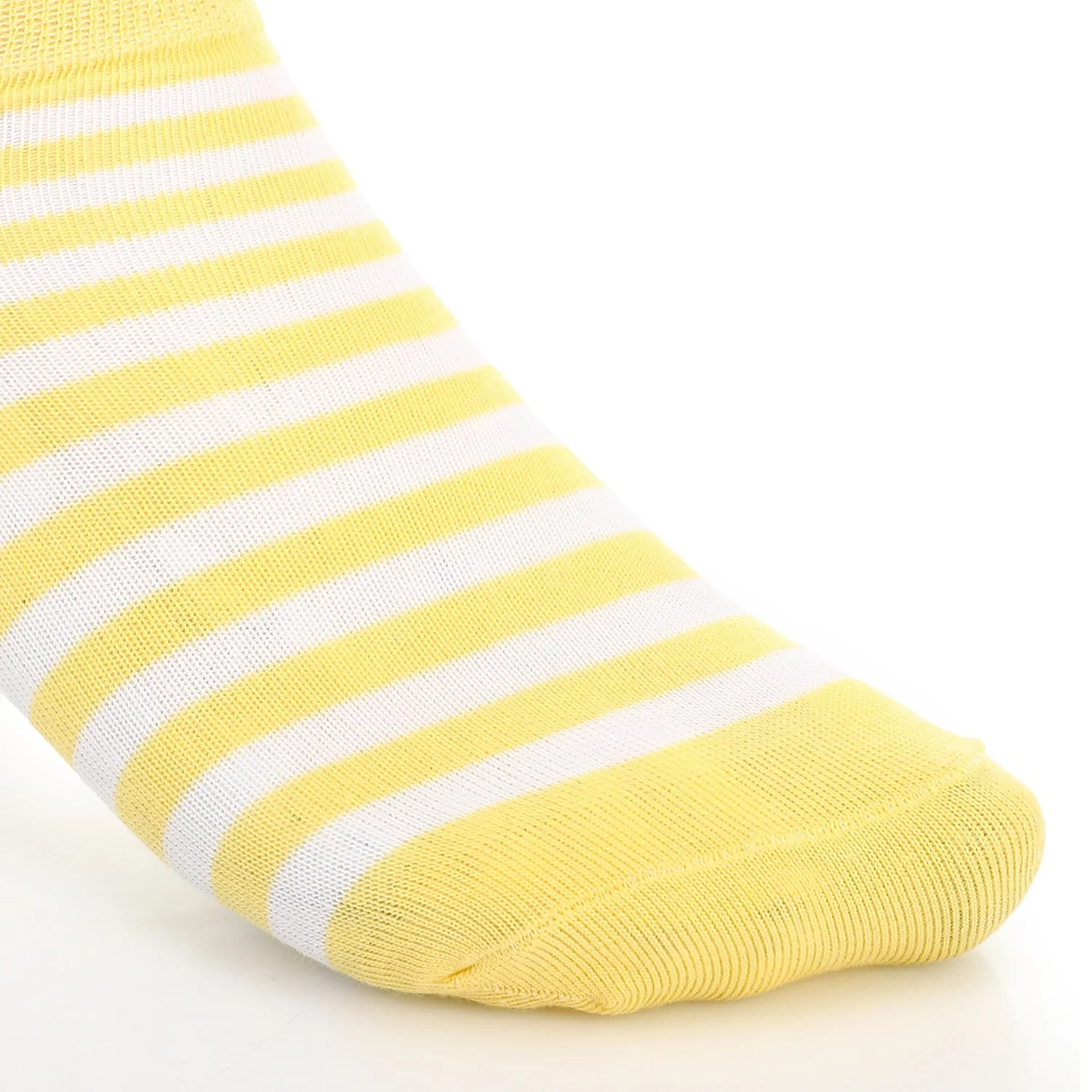 Womens No Show Socks - Yellow & White - Image 4