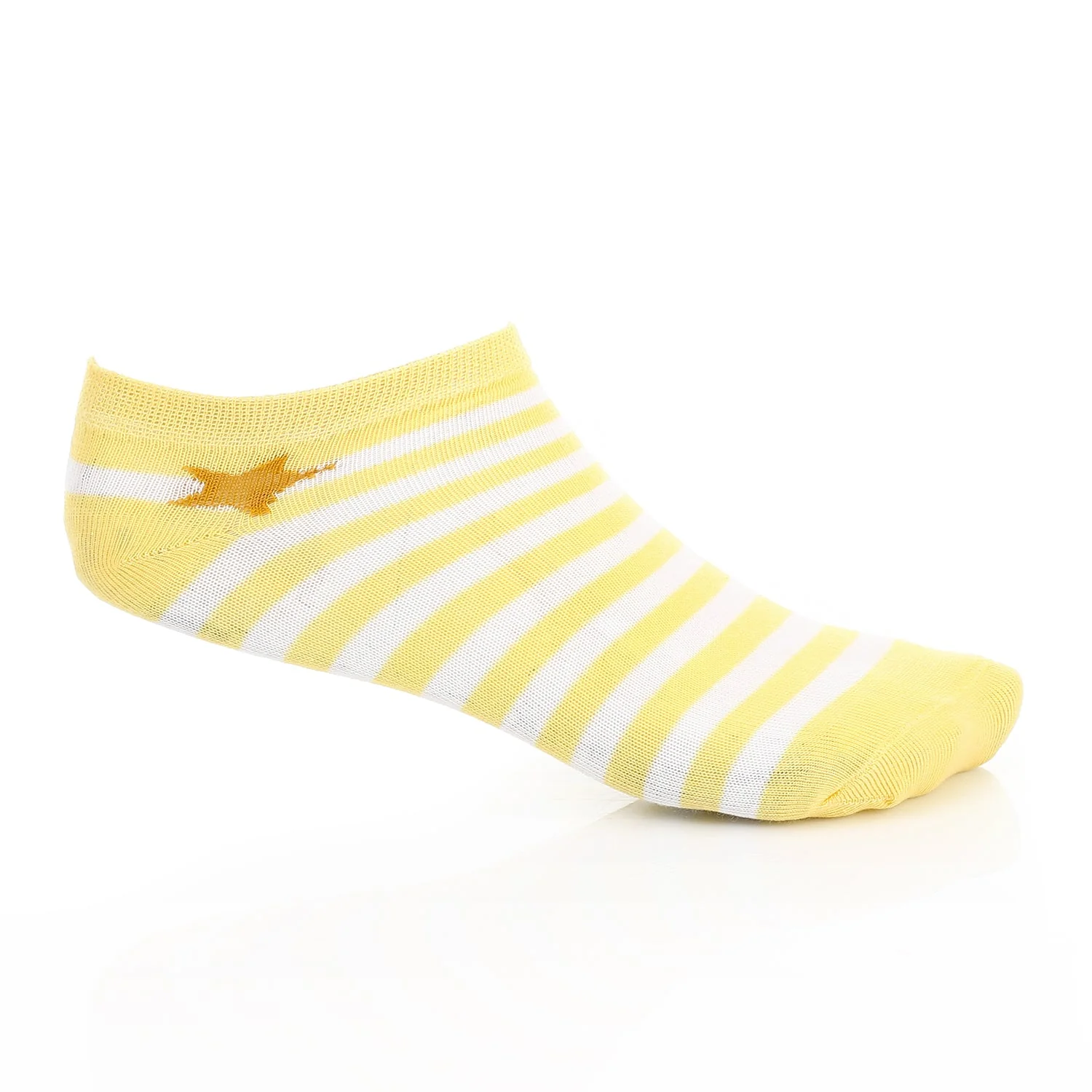 Womens No Show Socks - Yellow & White - Image 5